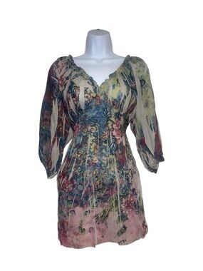 Y2k Fashion Bug boho babydoll floral blouse